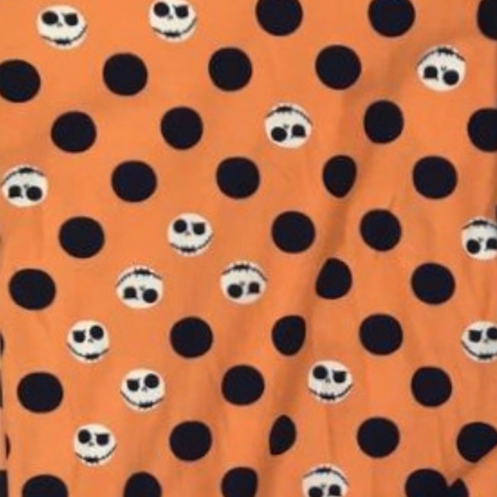 Jack Skellington Orange Polka Dot Leggings LuLaRoe
